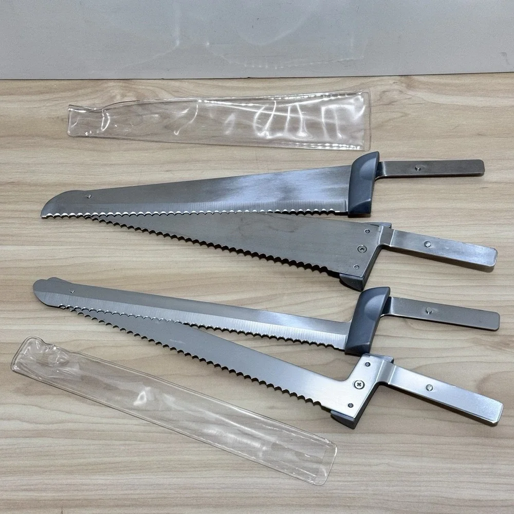 Cuisinart Electric Knife ELK-80BJ Wood Block & Serrated Bread/Carving Blades Set